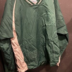Champion Men's Green and White Windbreaker